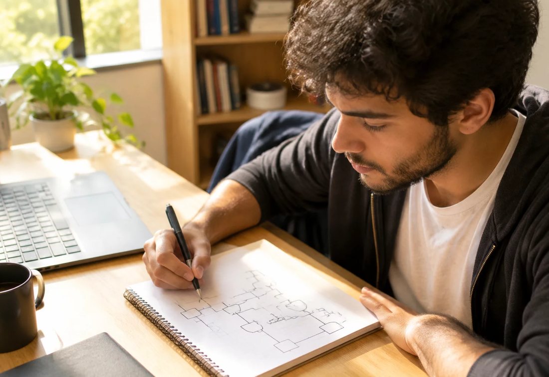Colegas revendo no tablet as anotações do encontro anterior
